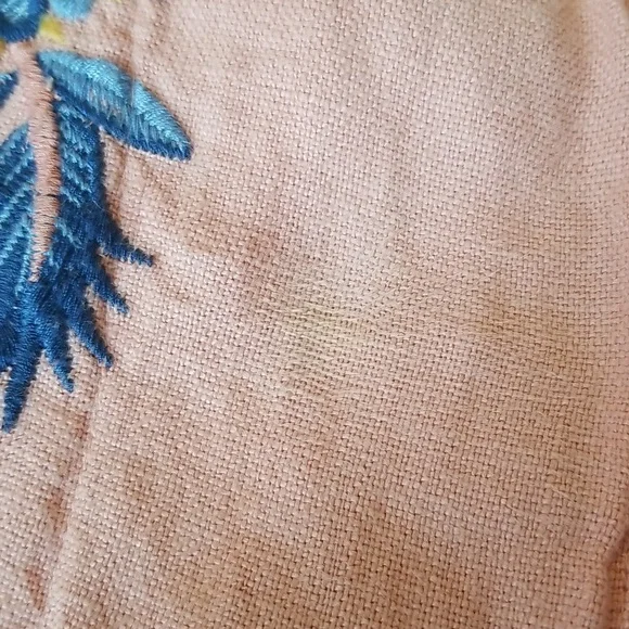 Johnny Was Tiwa Linen Embroidered Open Front Jacket Coat Small Medium - Picture 8 of 8